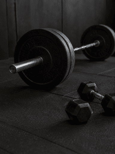 Minimal gym training illustration